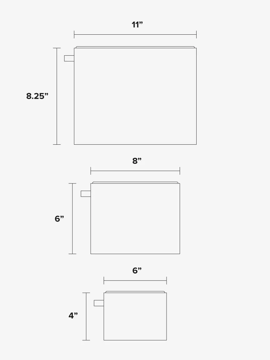 Compakt Zippered Pouch Set