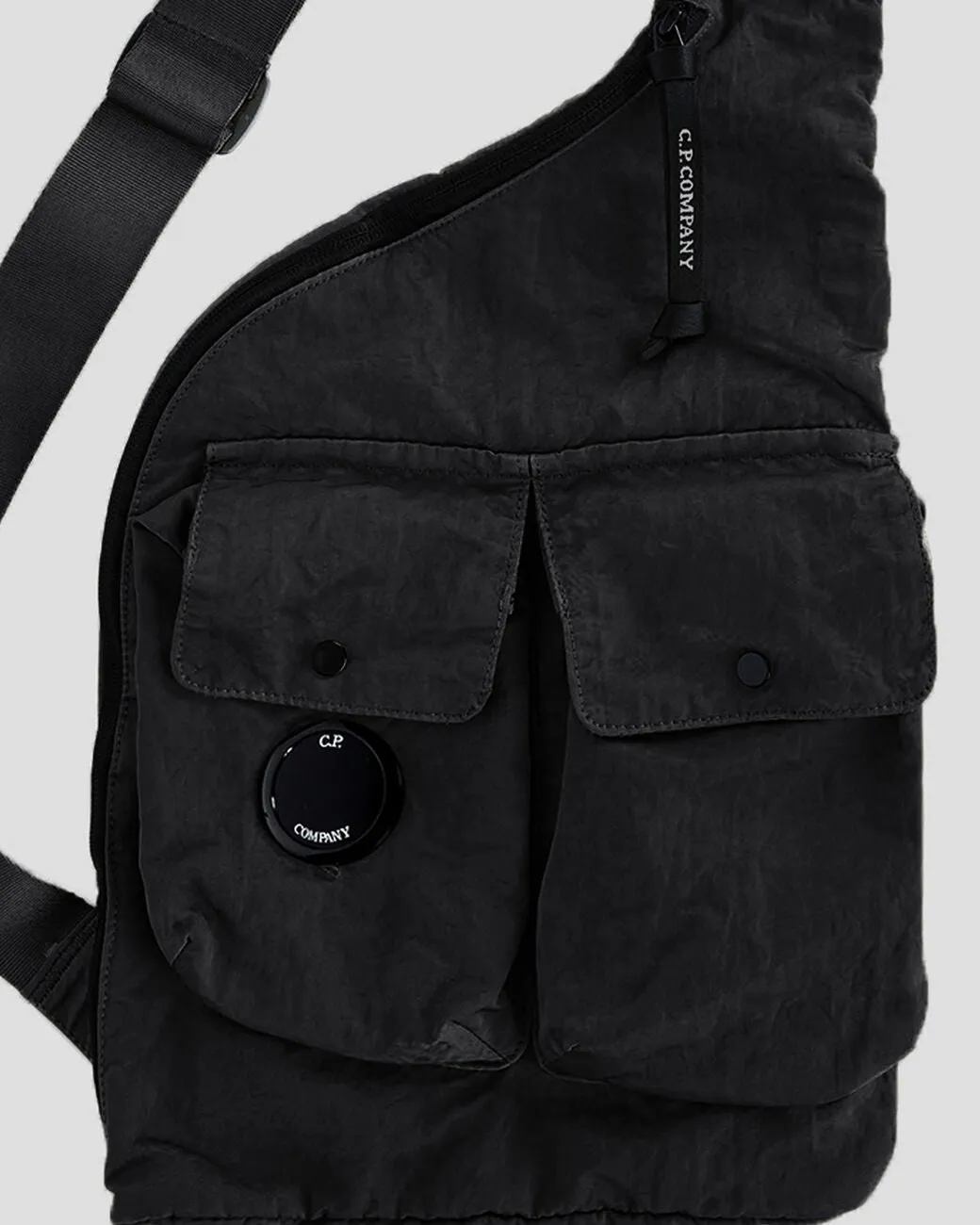 C.P. Company Nylon B Single Strap Rucksack / Black