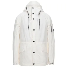 CP Company White Memri Microfiber Nylon Lens Jacket