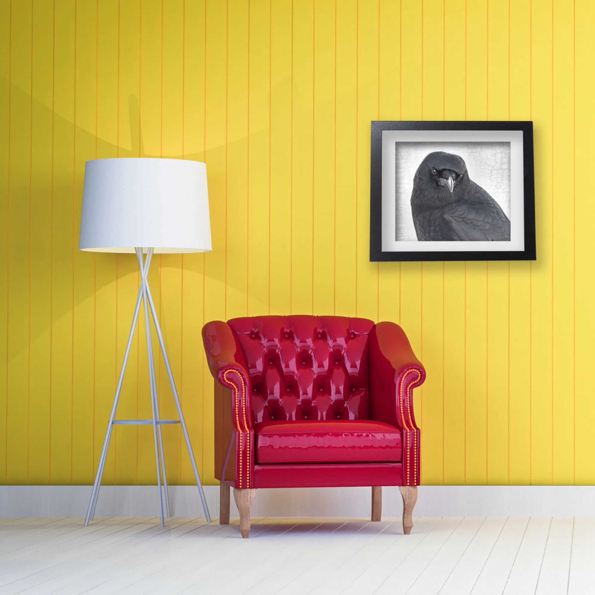 CROW WITHOUT A PEARL EARRING - Fine Art Print, Crow Portrait Series