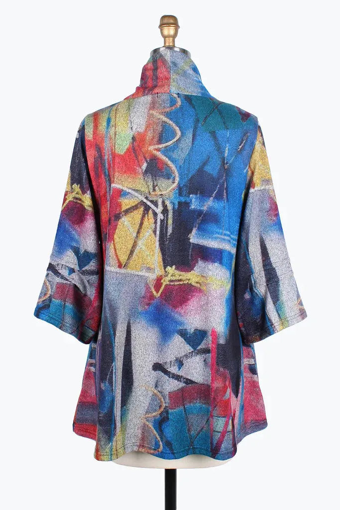 Damee Colorful Graffiti Turtleneck Tunic 9202-MLT