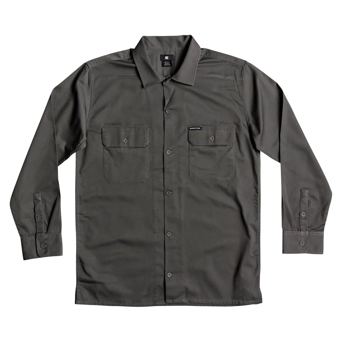 DC Shoes Wasdale Long Sleeve Workwear Shirt Dark Shadow