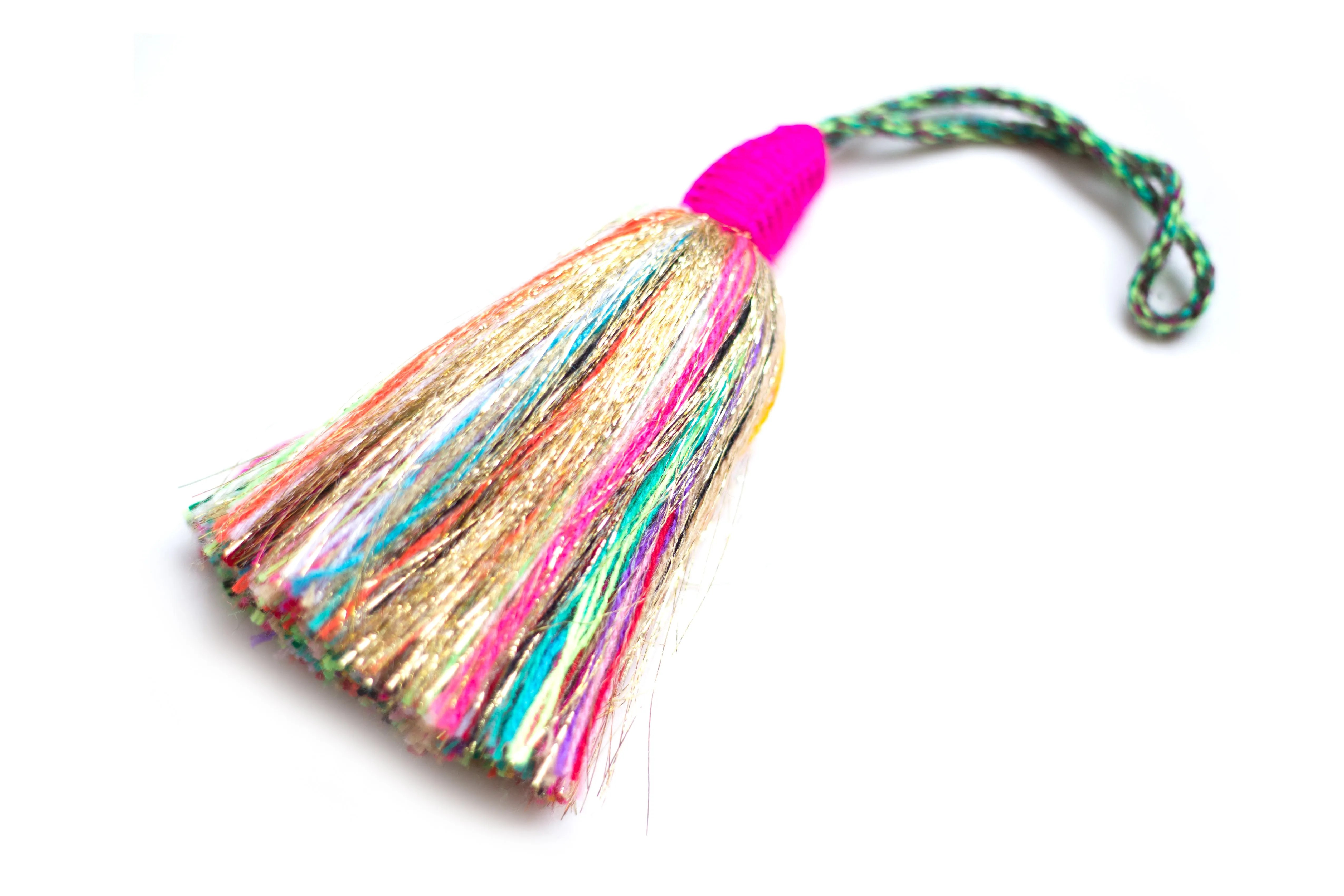 Decorative Hanging Tassel - Multicolor/Magenta