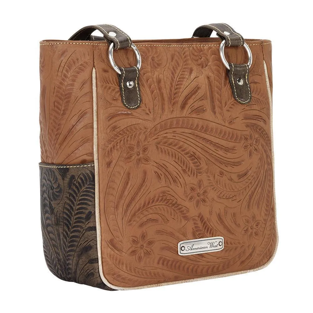 Desert Wildflower Zip-Top Tote w/ Outside Pockets