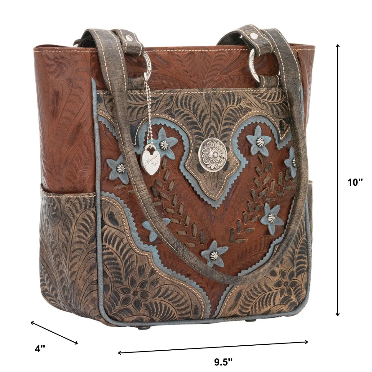 Desert Wildflower Zip-Top Tote w/ Outside Pockets