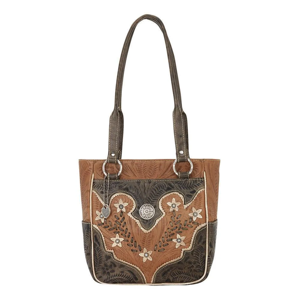 Desert Wildflower Zip-Top Tote w/ Outside Pockets