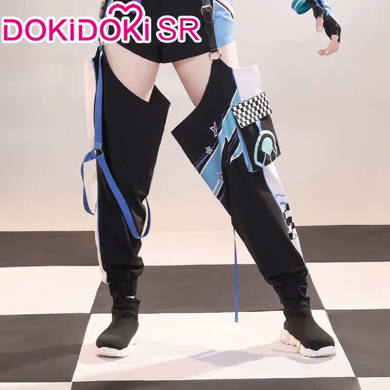 DokiDoki-SR Game Genshin Impact Cosplay Wanderer Doujin Racer Costume Scaramouche Racing Outfit