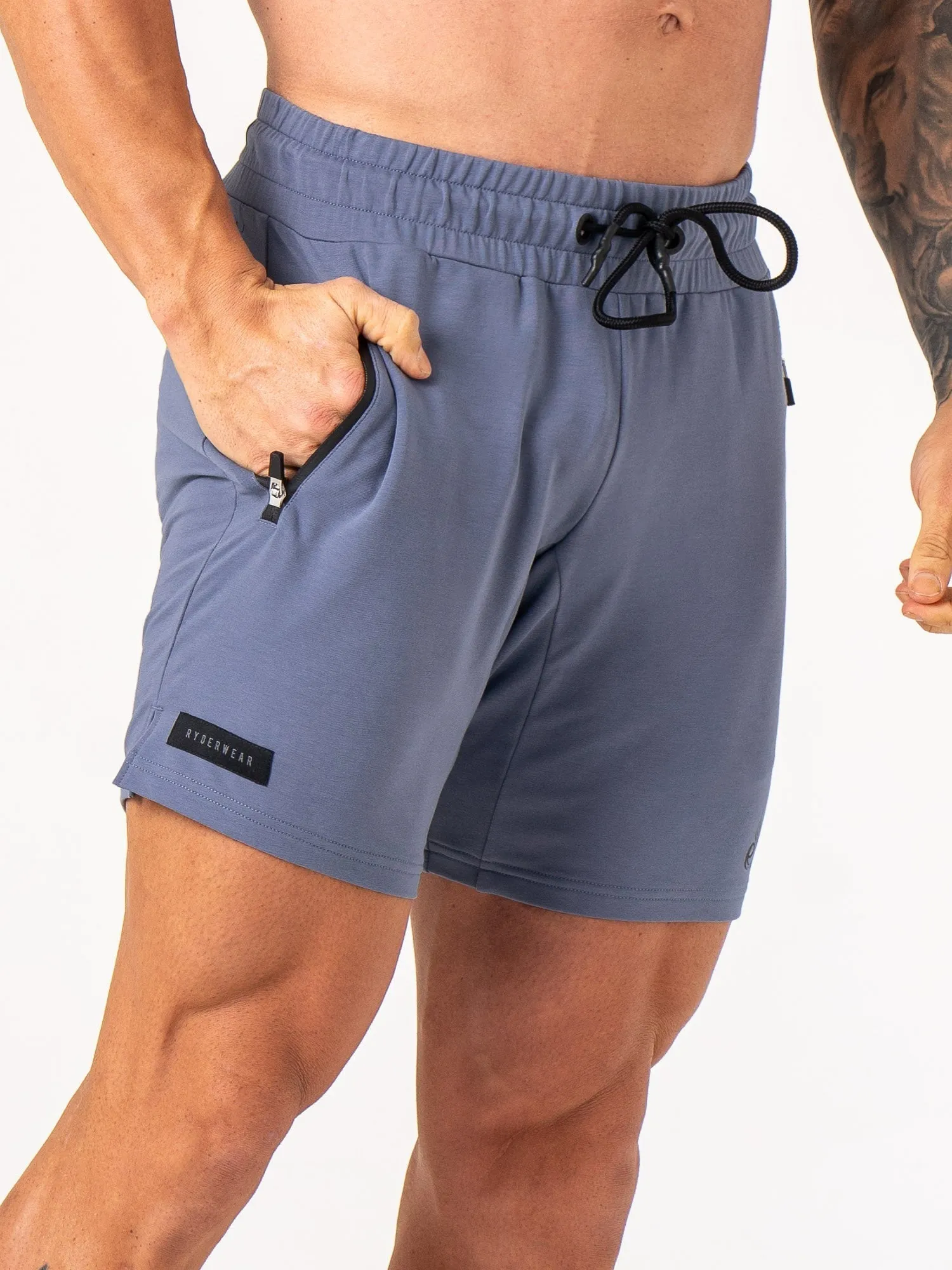 Endurance Track Shorts - Denim Blue