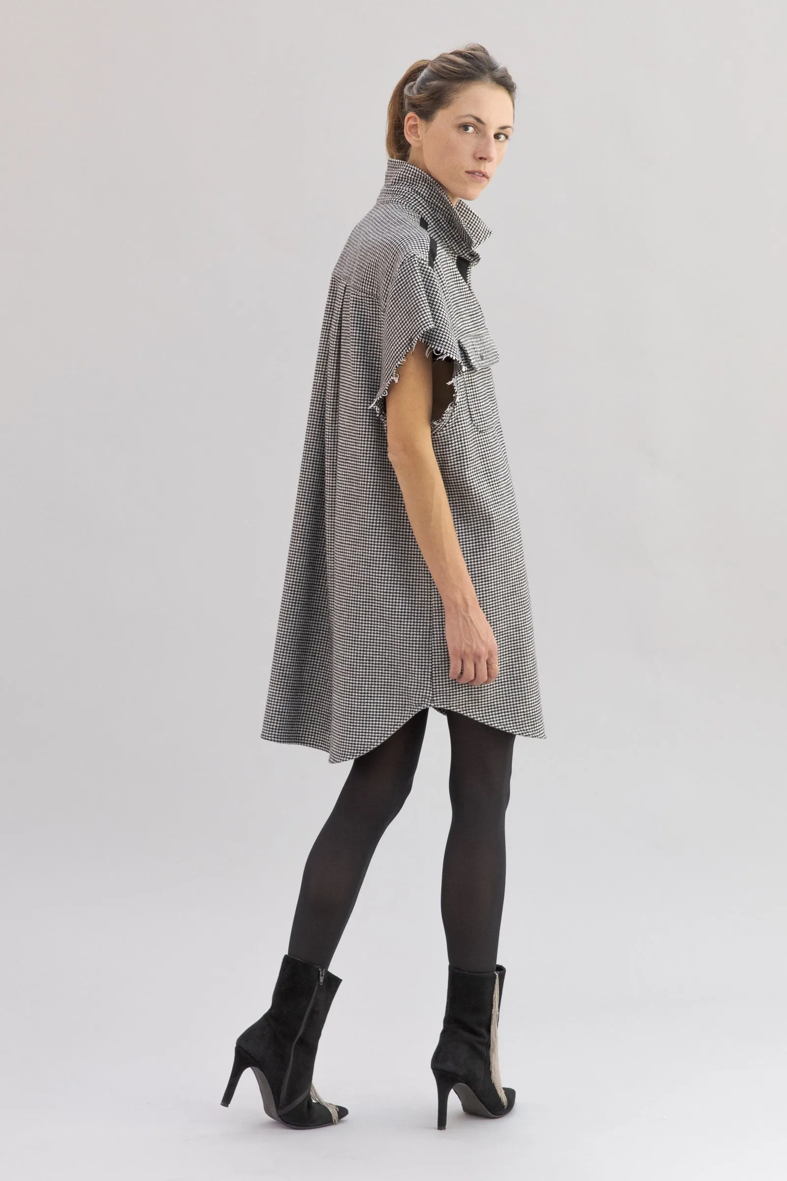 ERINA shirt dress - 'Pied de Poule'