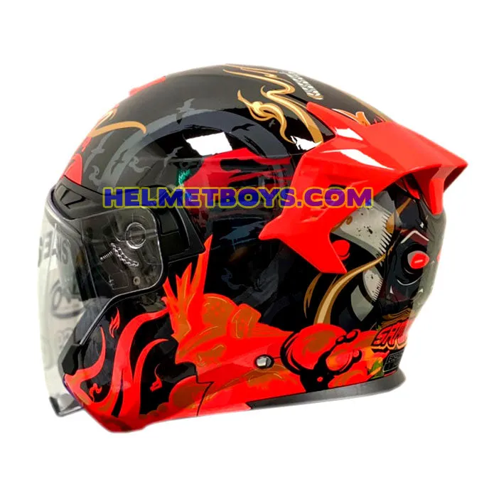 EVO RS9 Motorcycle Sunvisor Helmet SAMURAI RED