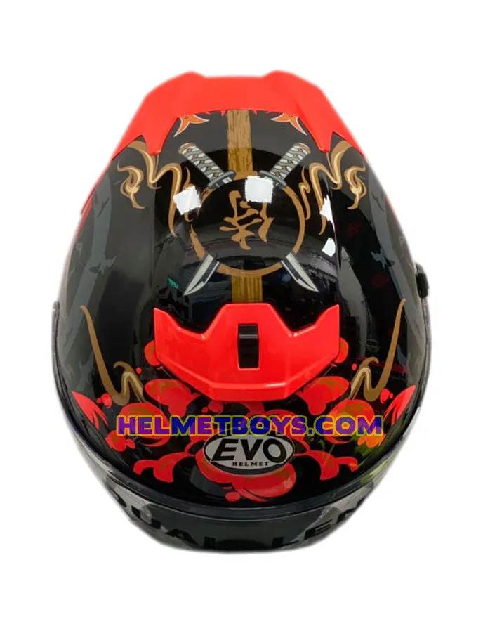 EVO RS9 Motorcycle Sunvisor Helmet SAMURAI RED