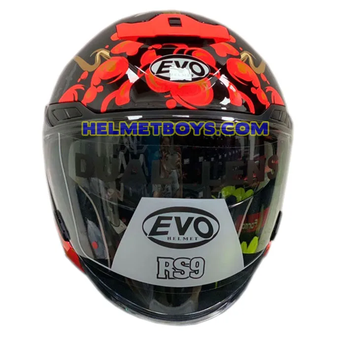 EVO RS9 Motorcycle Sunvisor Helmet SAMURAI RED