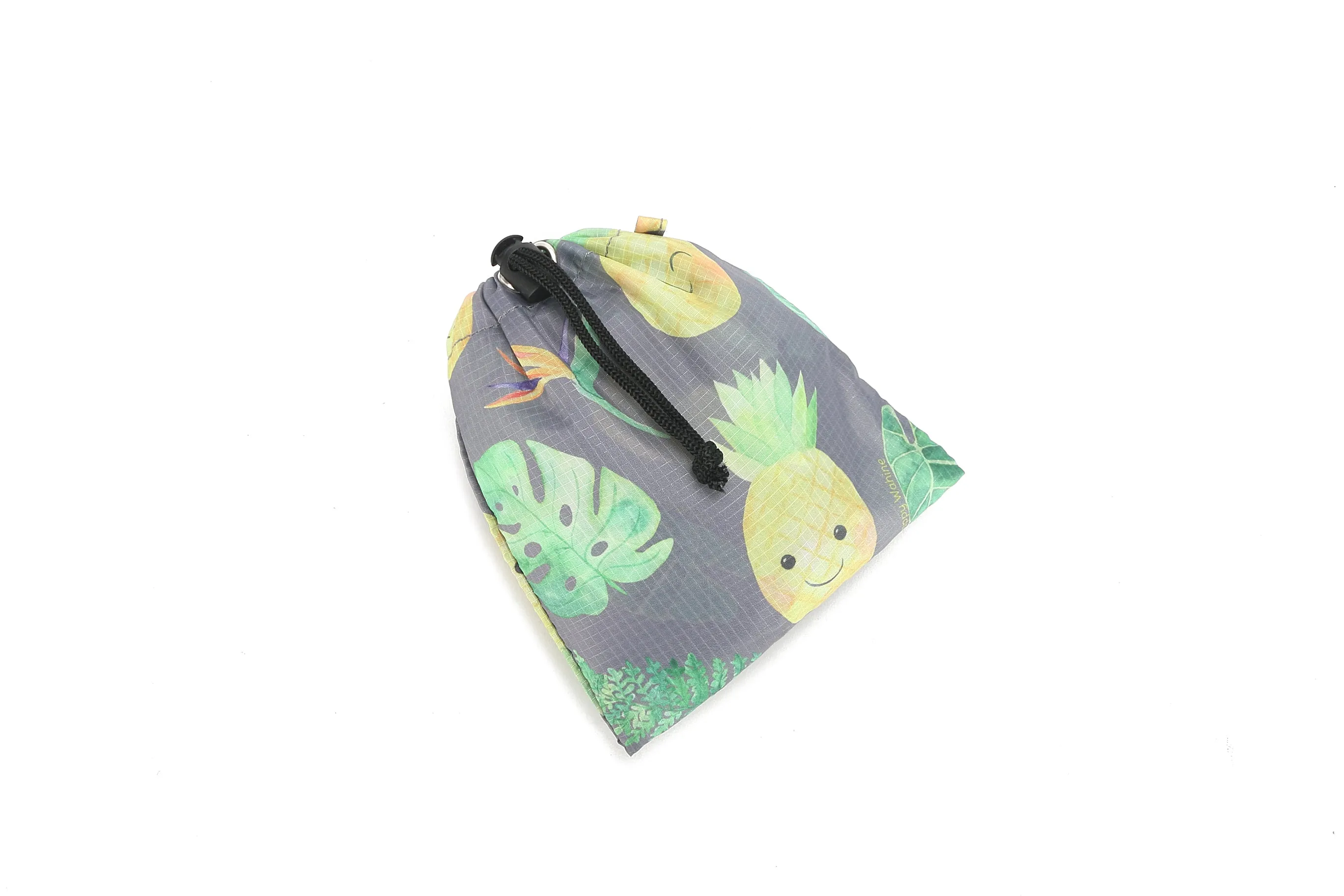 Foldable Bag Jacqueline Pineapple Monstera Grey