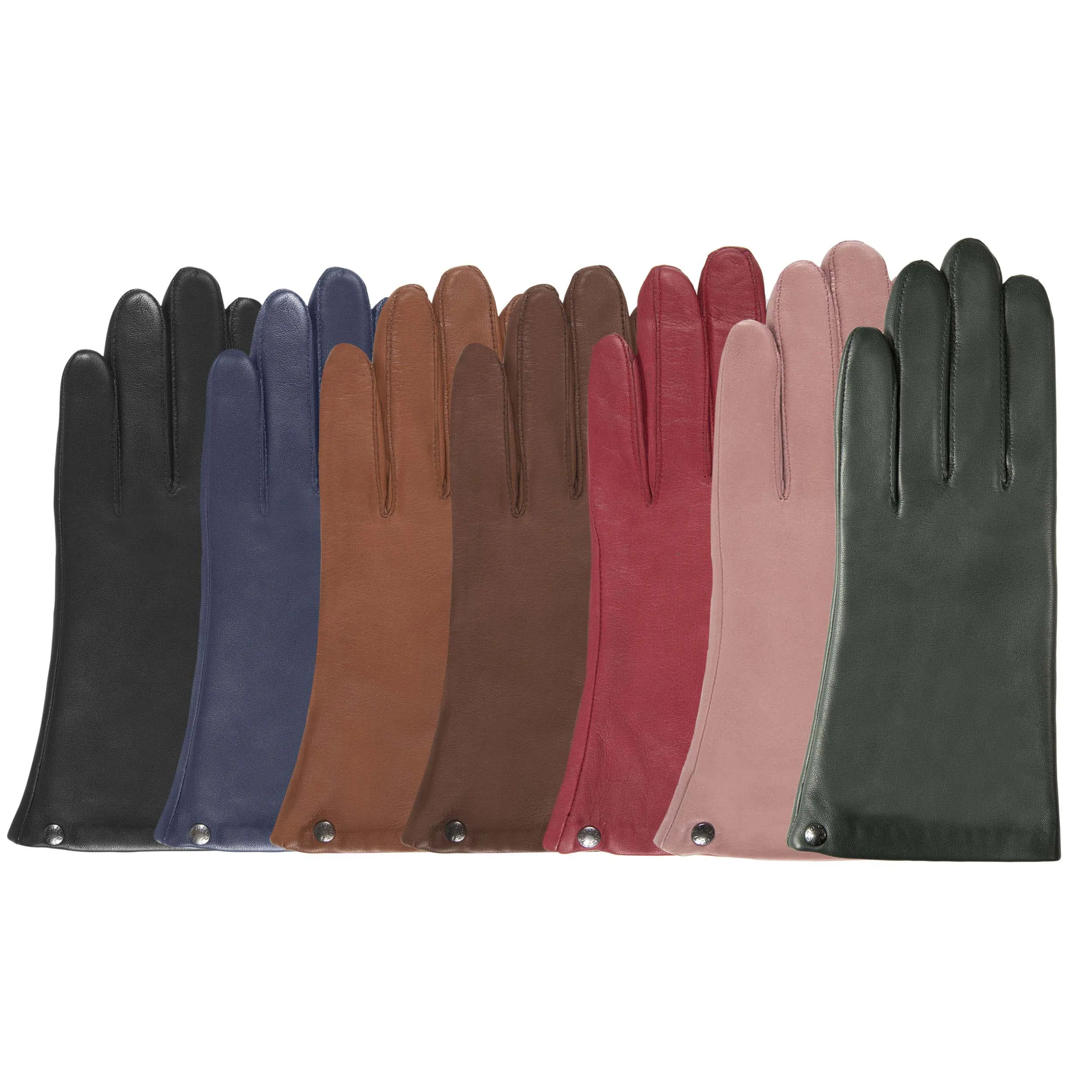 Gants Femme cuir doublé soie Rouge