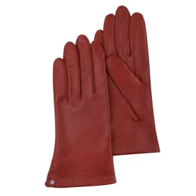 Gants Femme cuir doublé soie Rouge