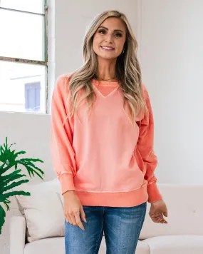 Girlfriend Crewneck Sweatshirt - Coral