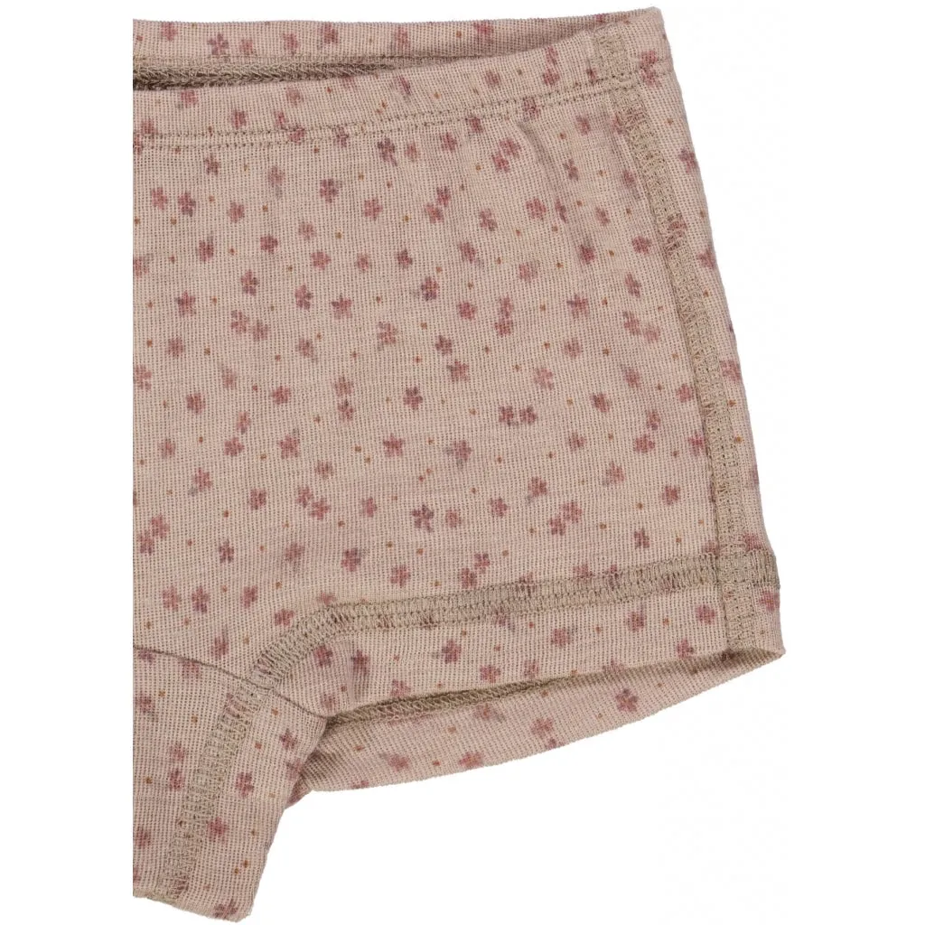 Girls Wool Panties - flower dots