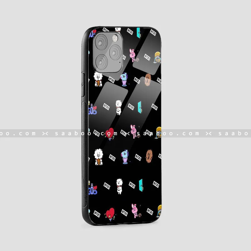 Glass Case With Black BT21