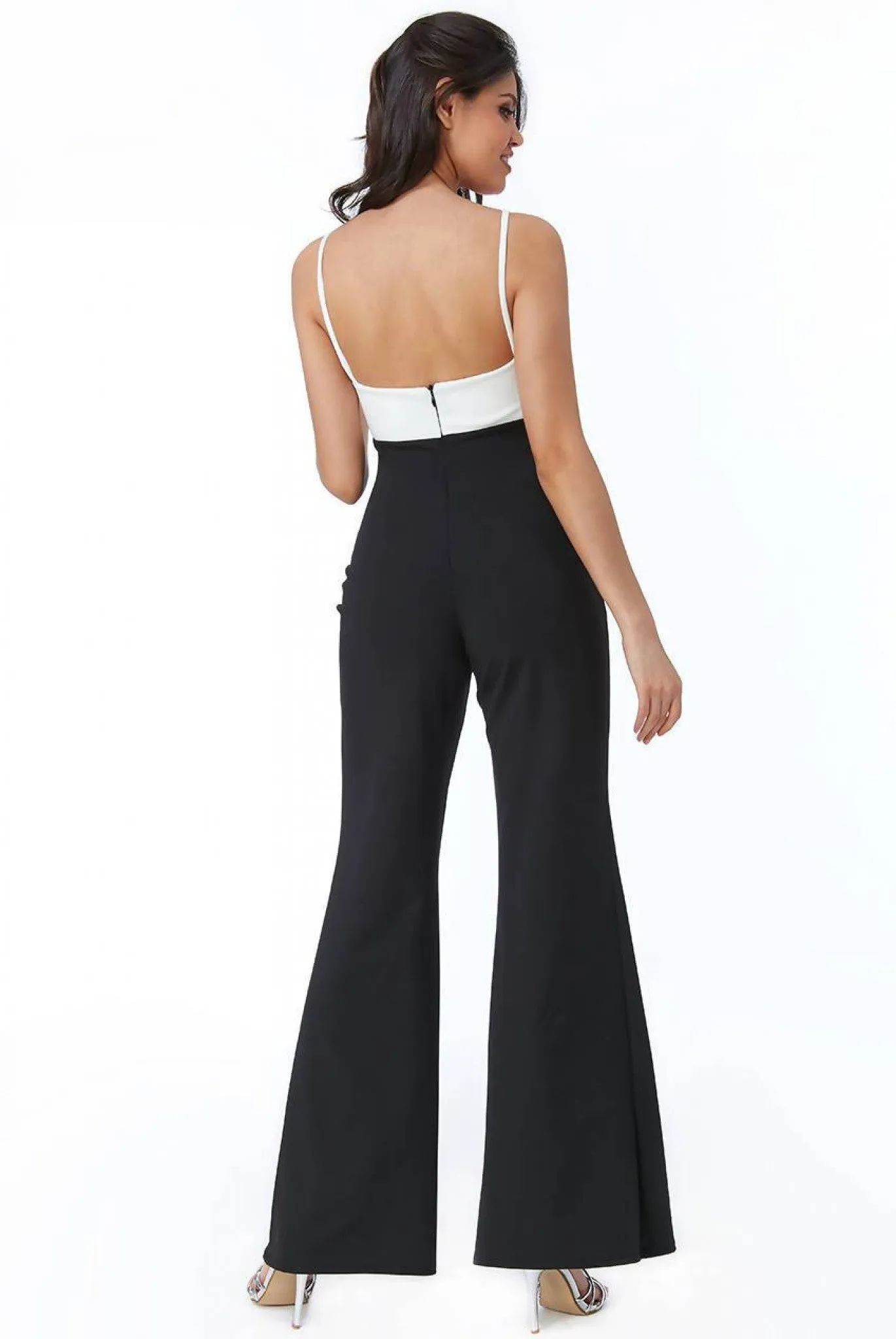 Goddiva Front Bow Tie Jumpsuit