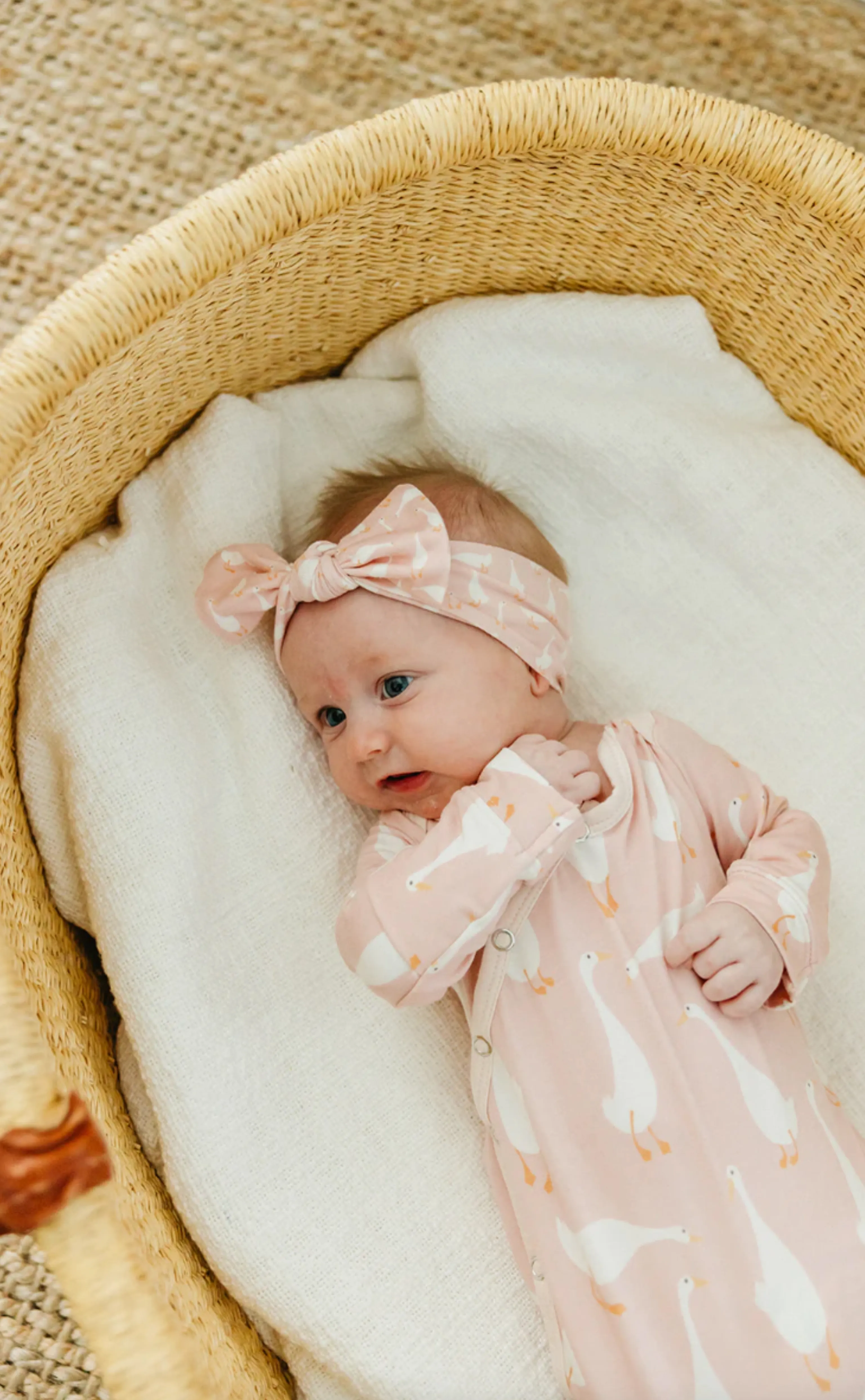 Goosie Newborn Knotted Gown | Copper Pearl