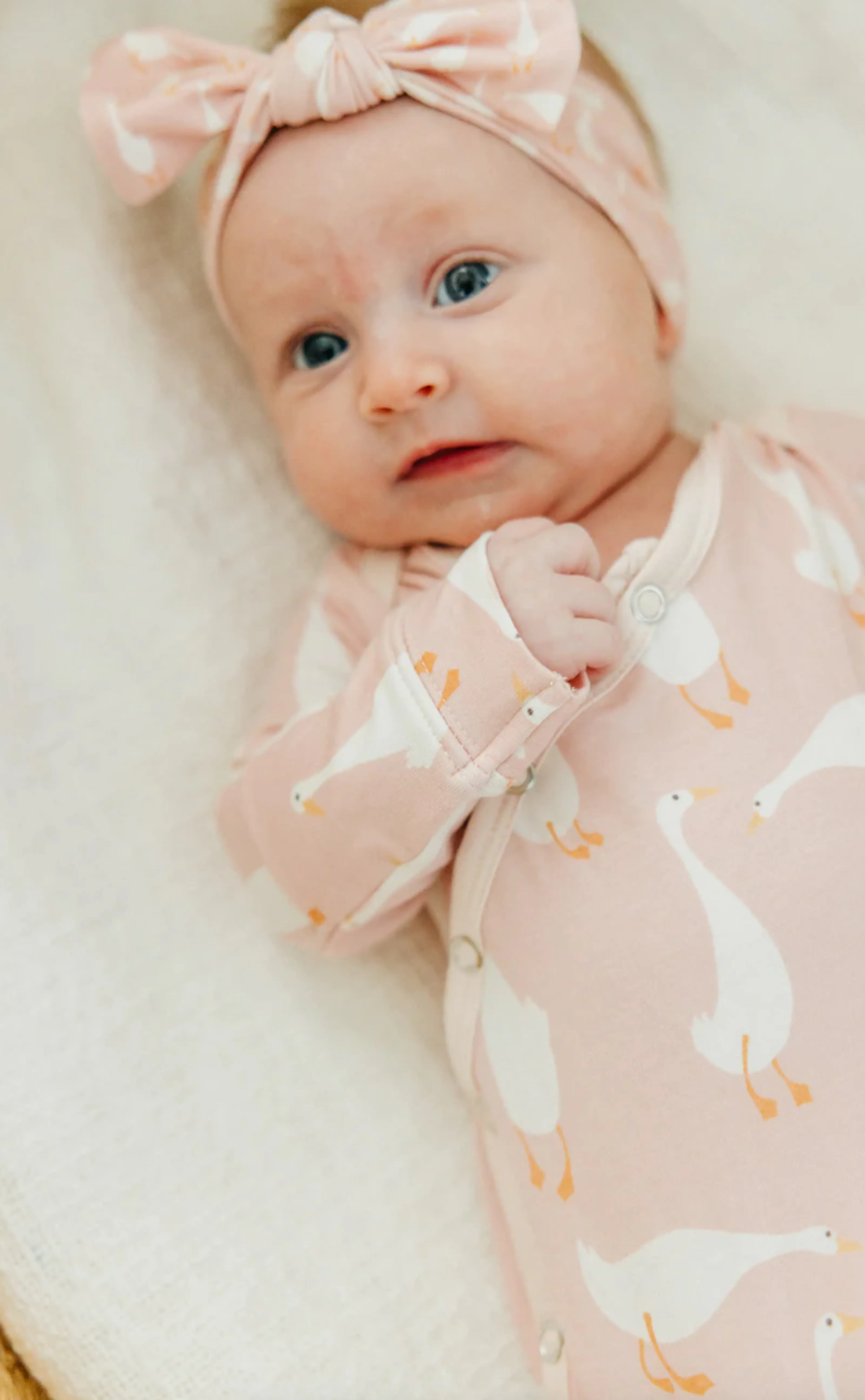 Goosie Newborn Knotted Gown | Copper Pearl