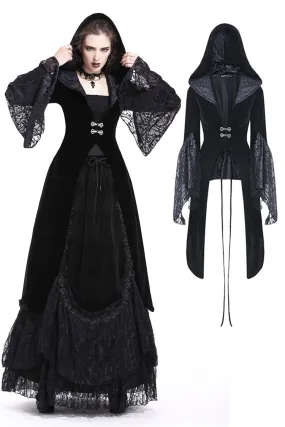 Gothic velvet hooded jacket JW159