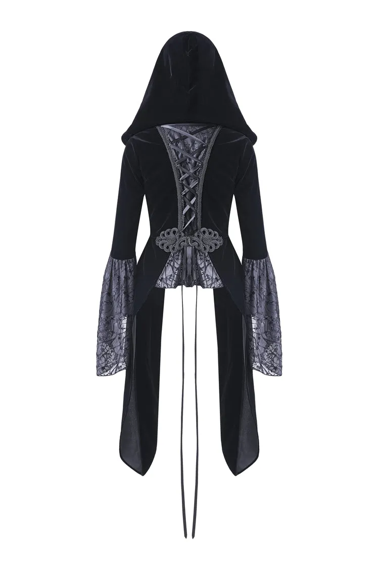 Gothic velvet hooded jacket JW159