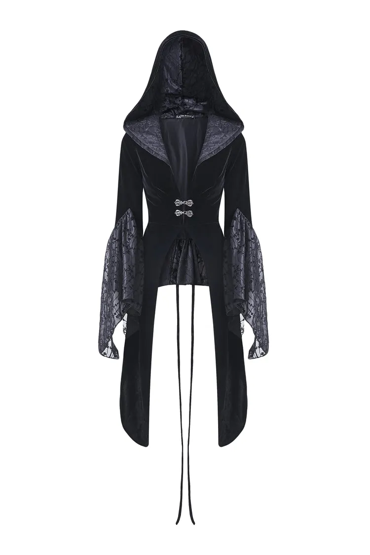 Gothic velvet hooded jacket JW159