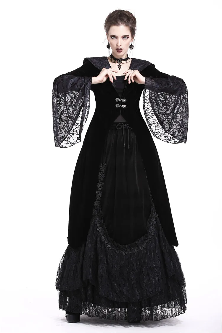 Gothic velvet hooded jacket JW159