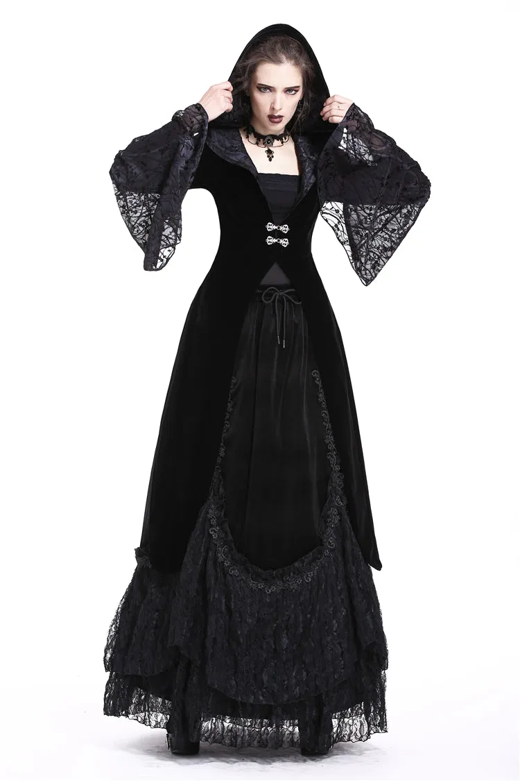 Gothic velvet hooded jacket JW159