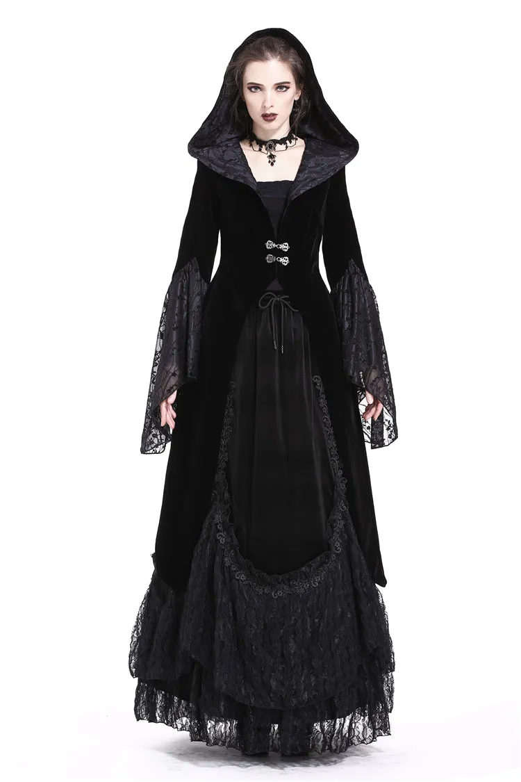 Gothic velvet hooded jacket JW159