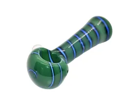 Green Spiral Spoon Pipe