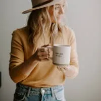 HELLO FALL STONEWARE COFFEE MUG