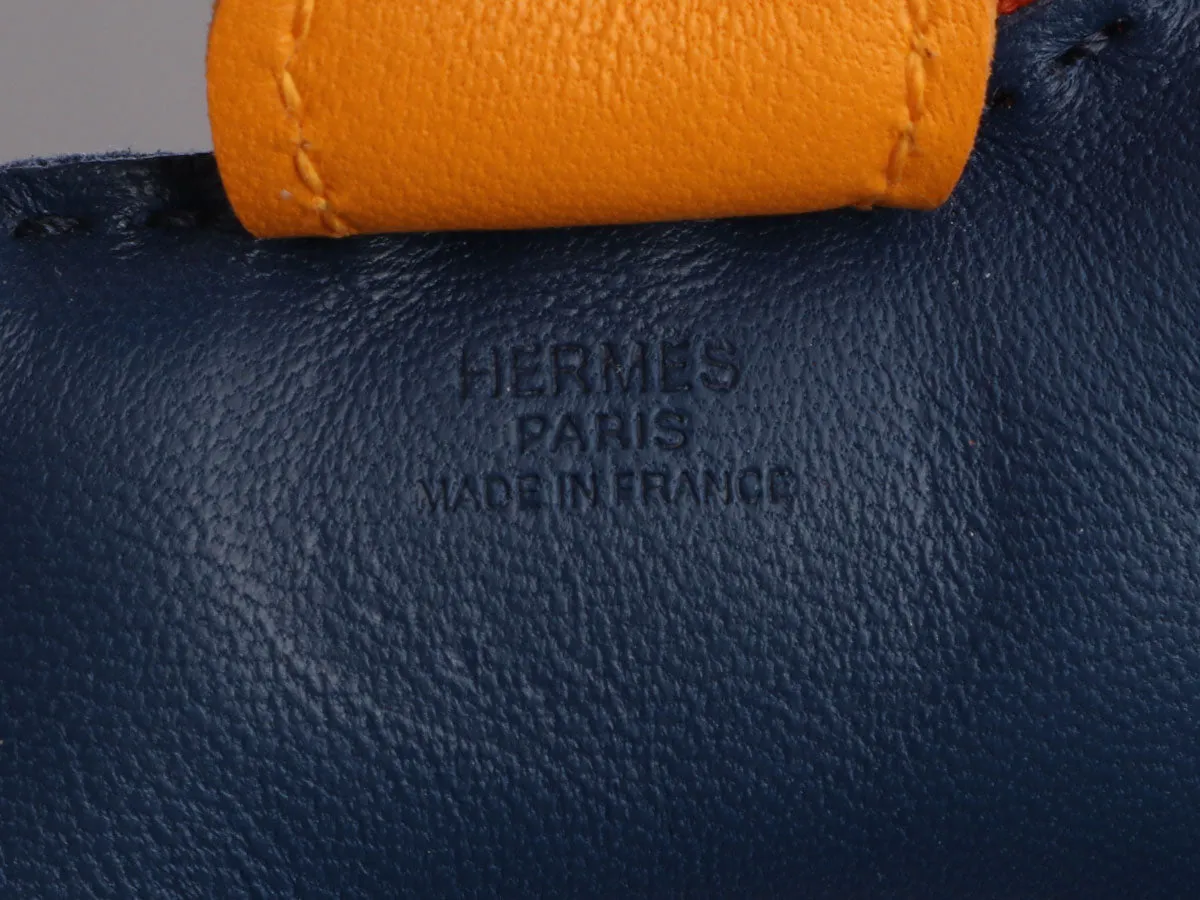 Hermès Bleu de Malte Lambskin Grigri Rodeo Horse Bag Charm PM