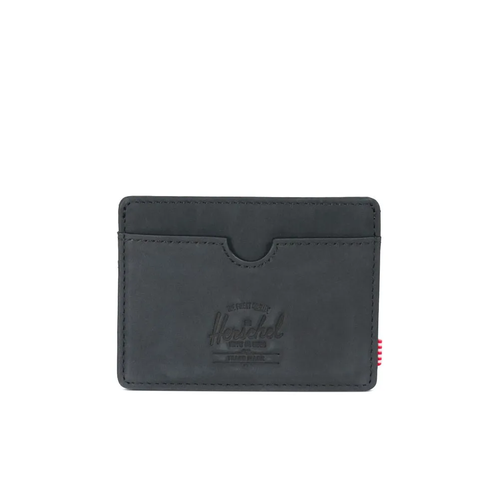 Herschel Beaded Collection Charlie Wallet - Black Nubuck Leather