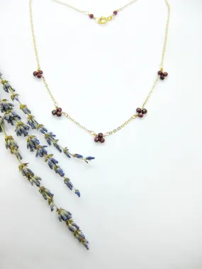 Hyacinth: Garnet Choker - n553