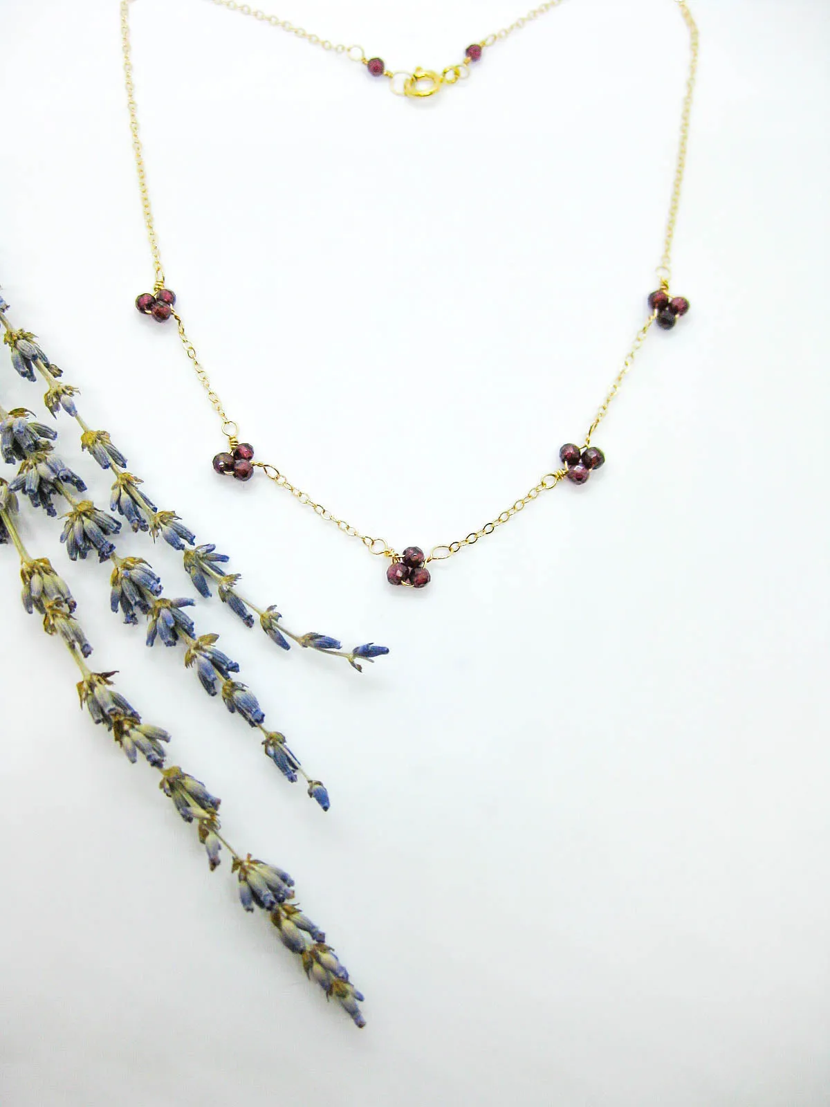 Hyacinth: Garnet Choker - n553