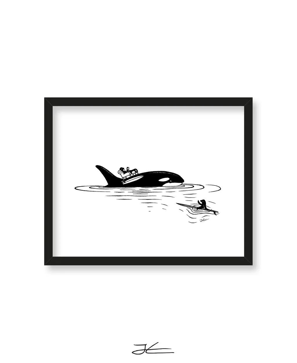 Inktober Orca - Print/ Framed Print