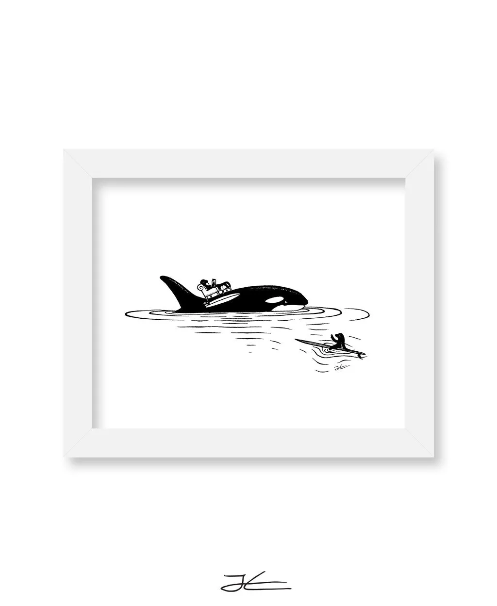 Inktober Orca - Print/ Framed Print