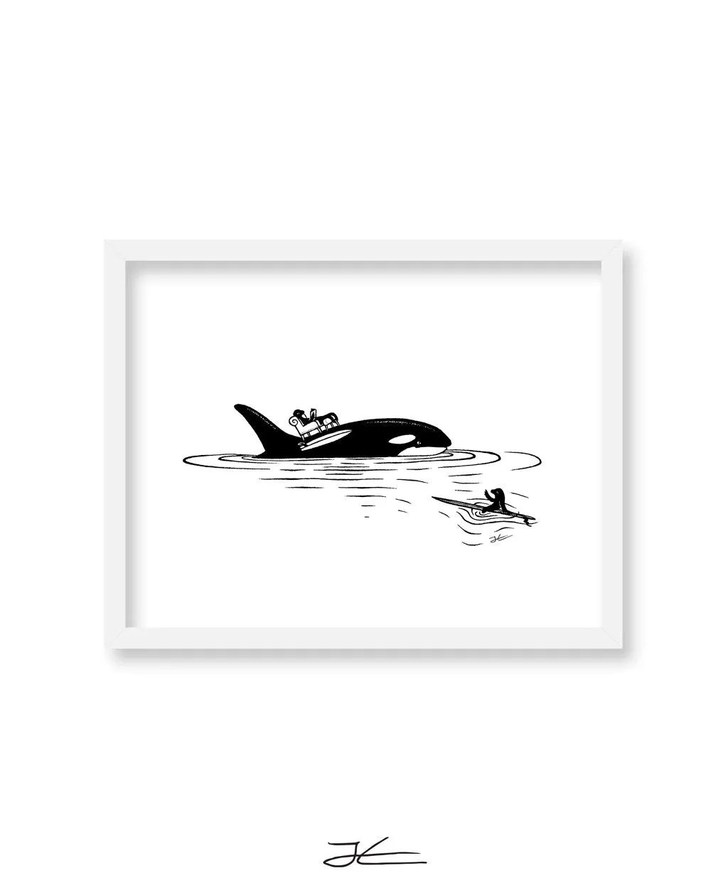 Inktober Orca - Print/ Framed Print