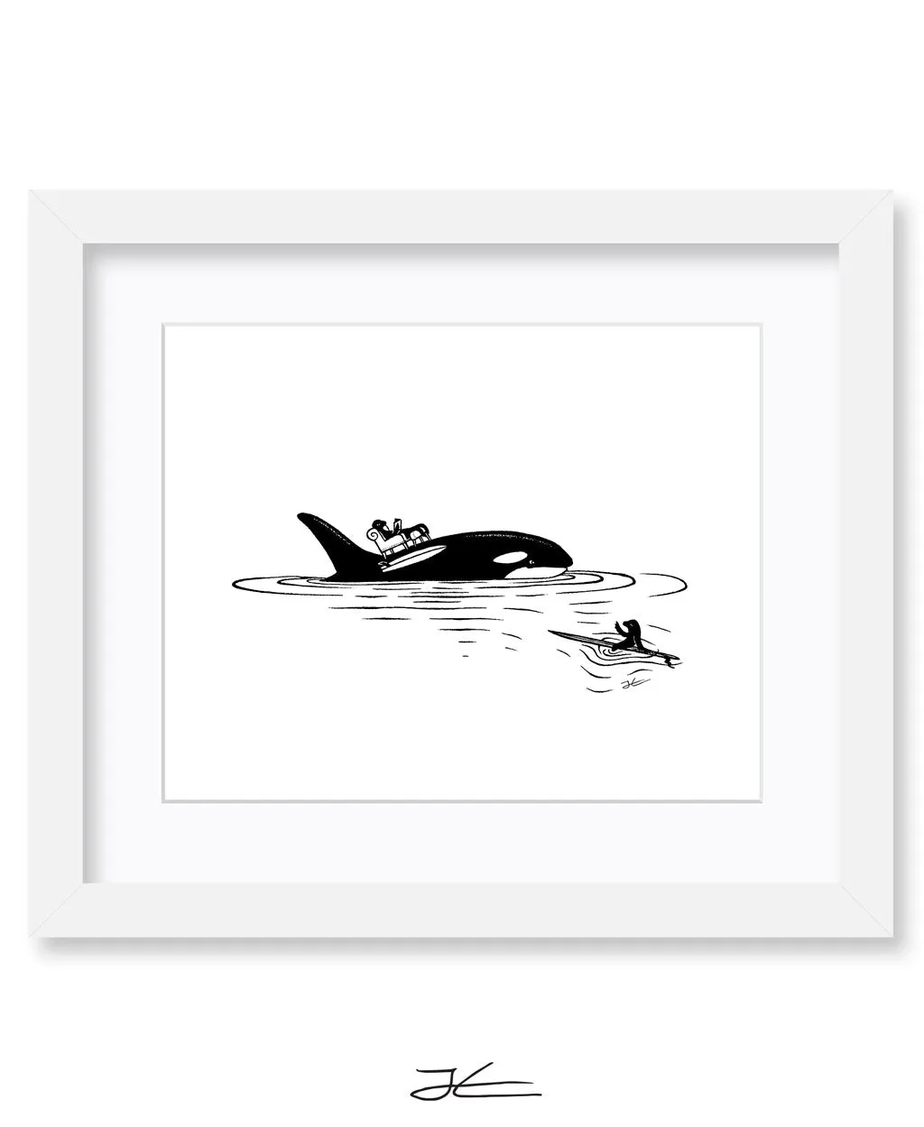 Inktober Orca - Print/ Framed Print