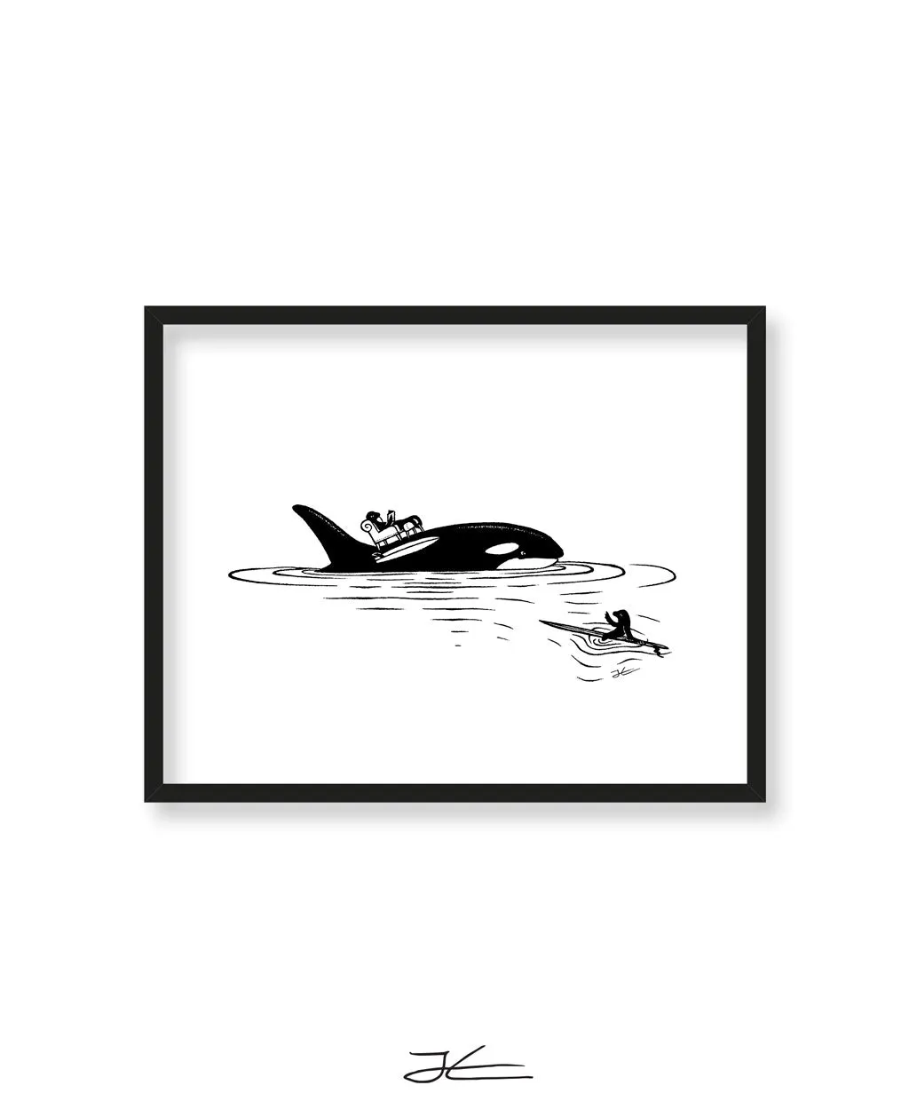 Inktober Orca - Print/ Framed Print