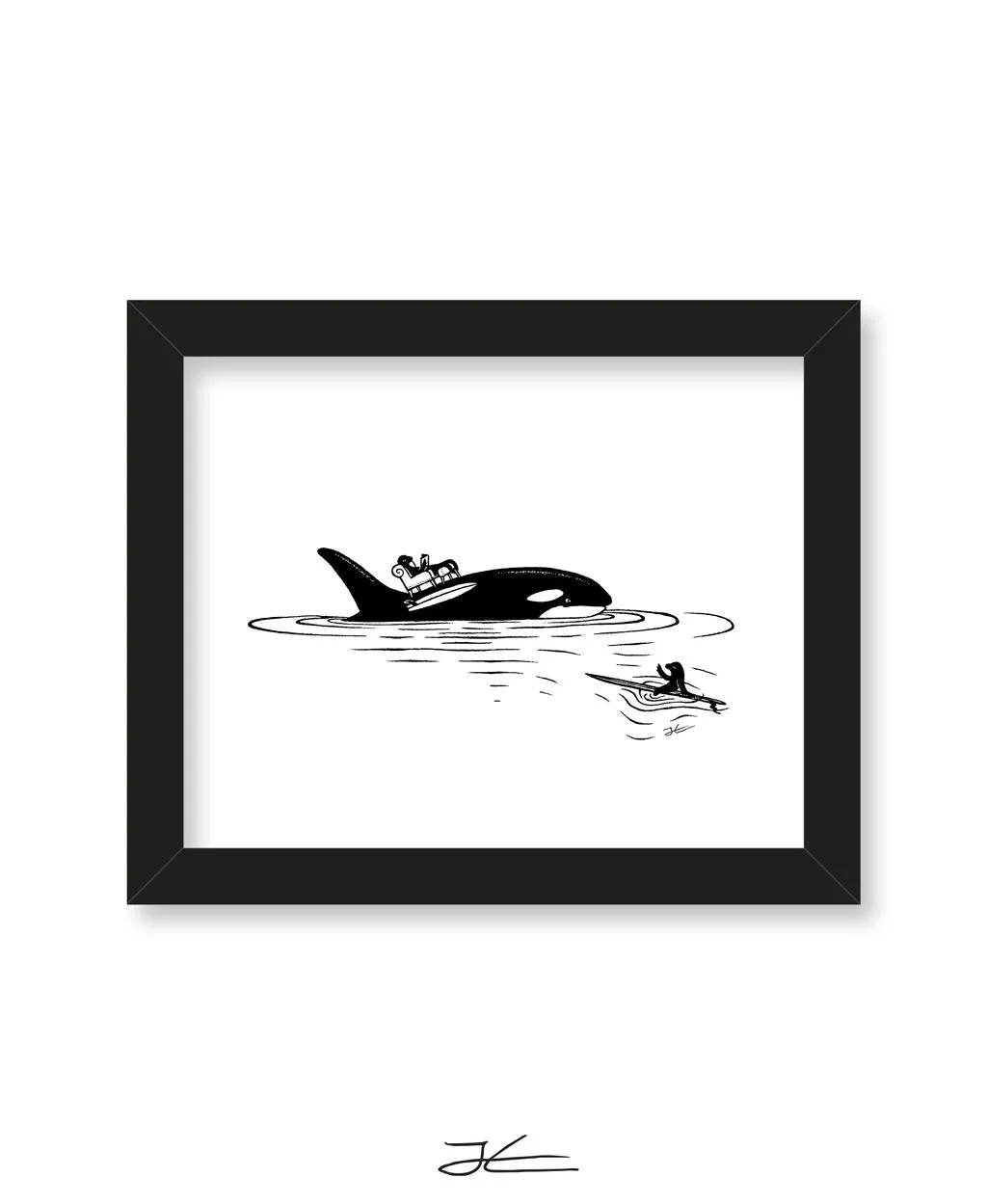 Inktober Orca - Print/ Framed Print