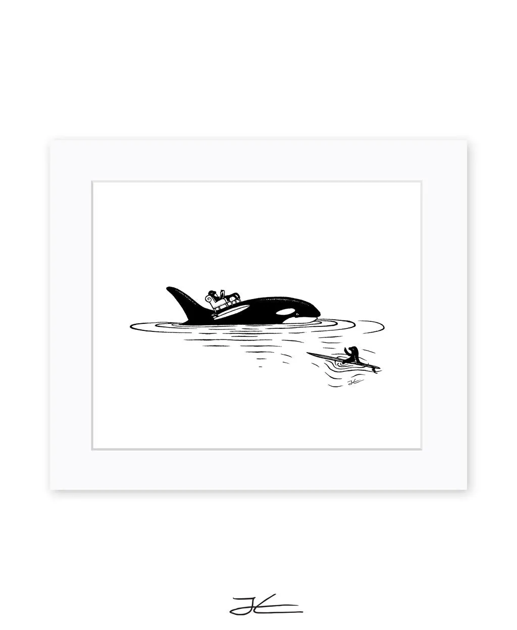 Inktober Orca - Print/ Framed Print