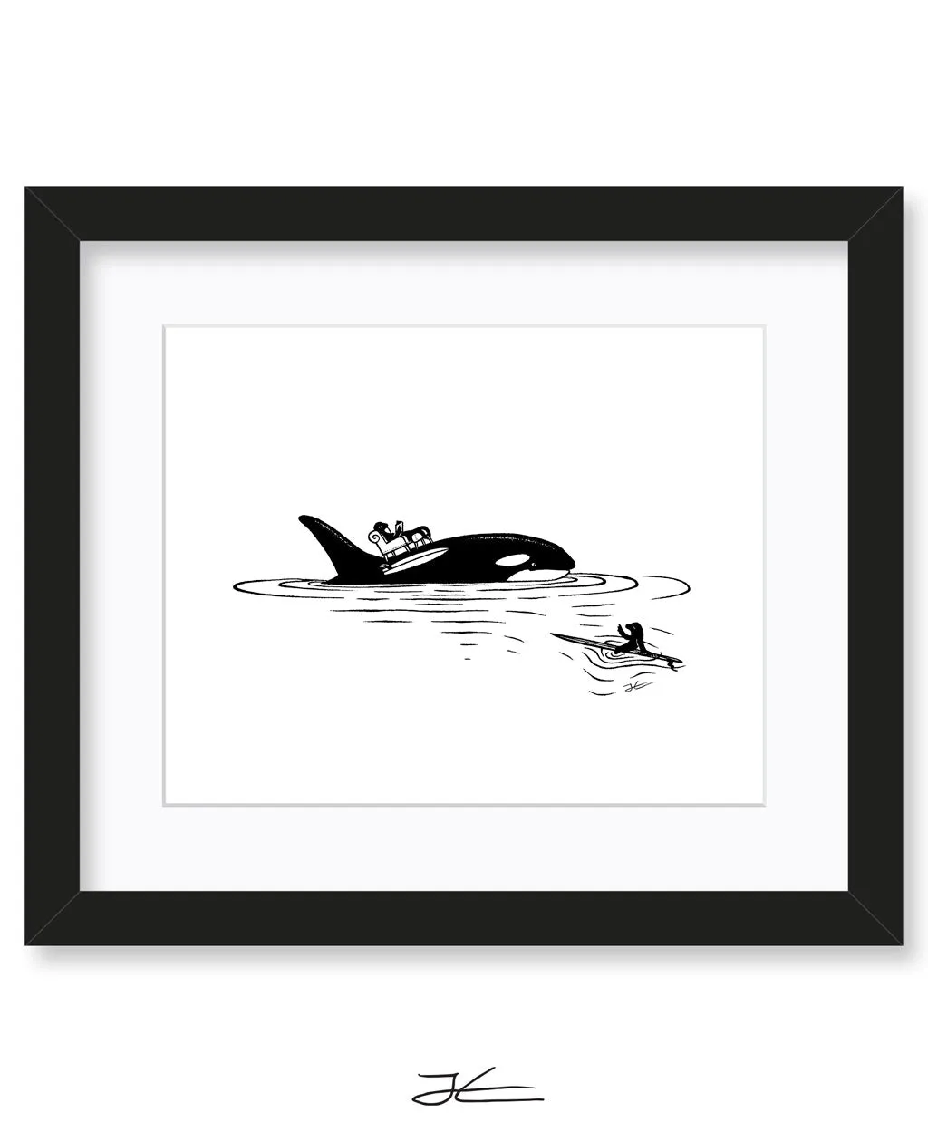 Inktober Orca - Print/ Framed Print