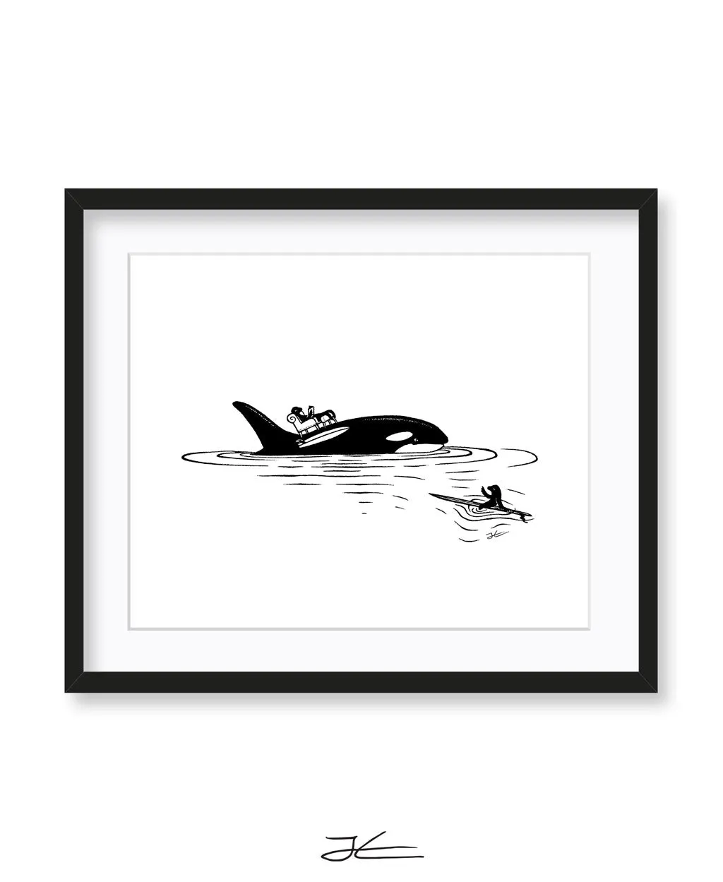 Inktober Orca - Print/ Framed Print