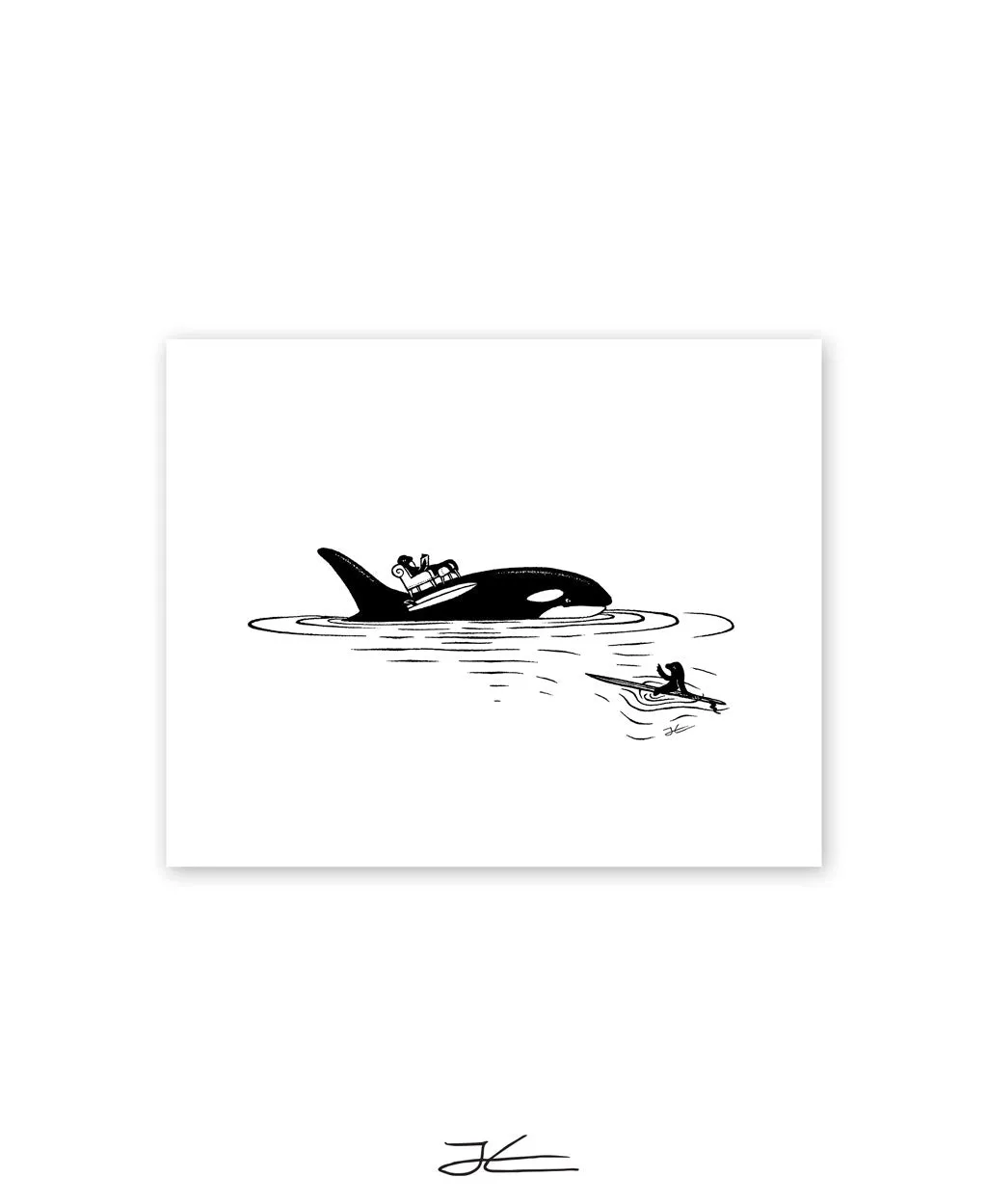 Inktober Orca - Print/ Framed Print