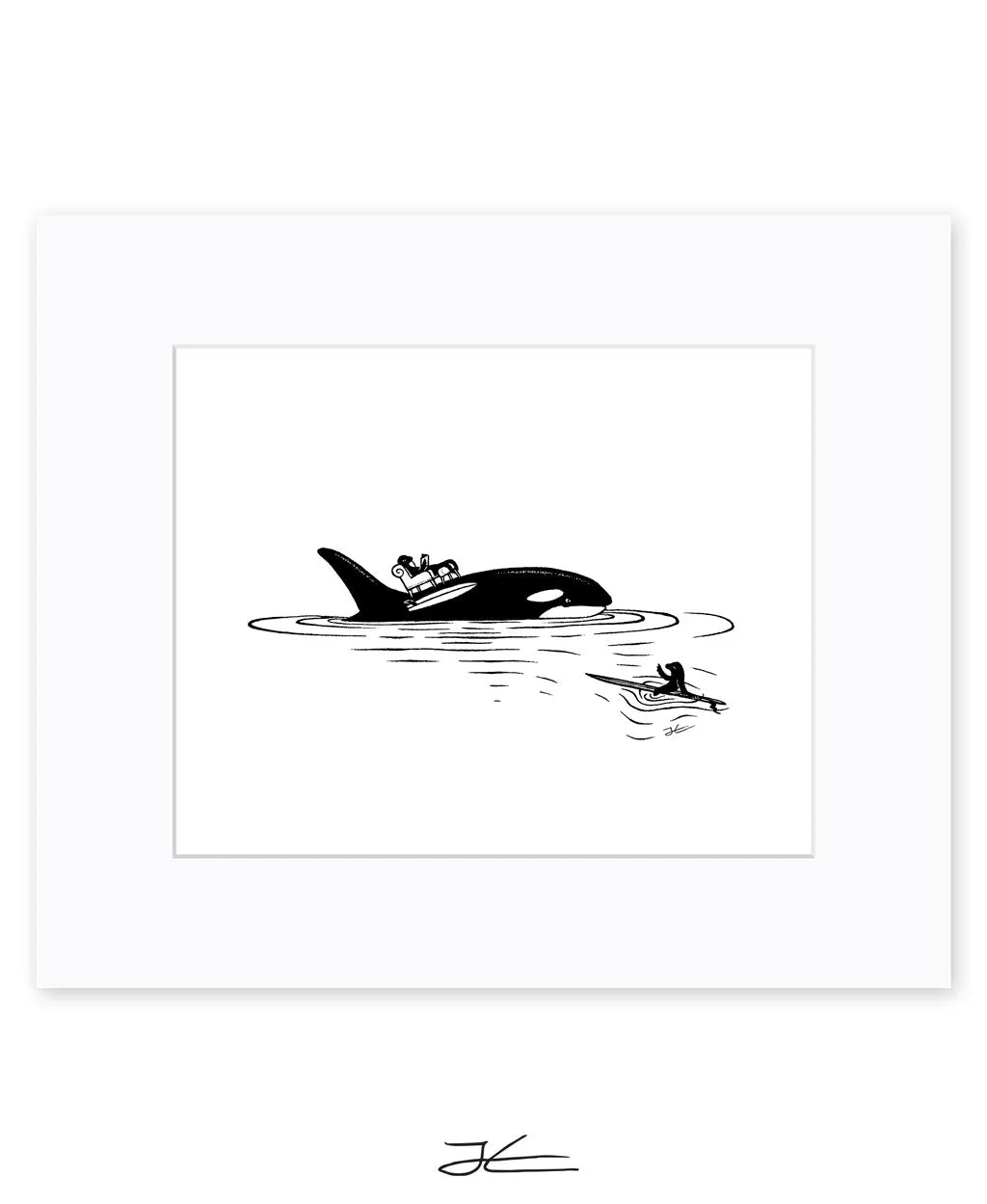 Inktober Orca - Print/ Framed Print