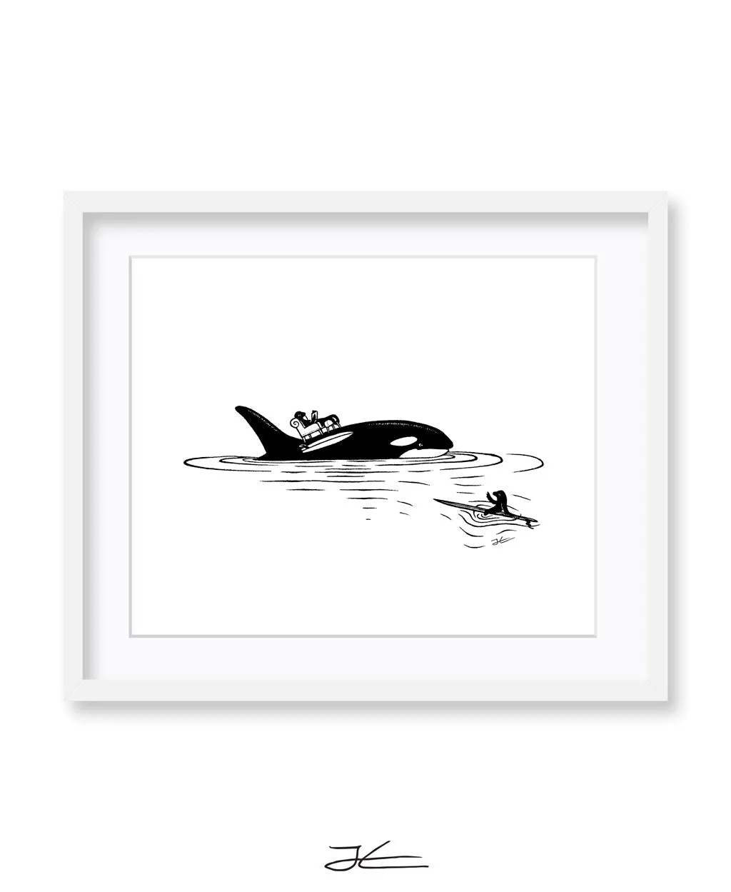 Inktober Orca - Print/ Framed Print