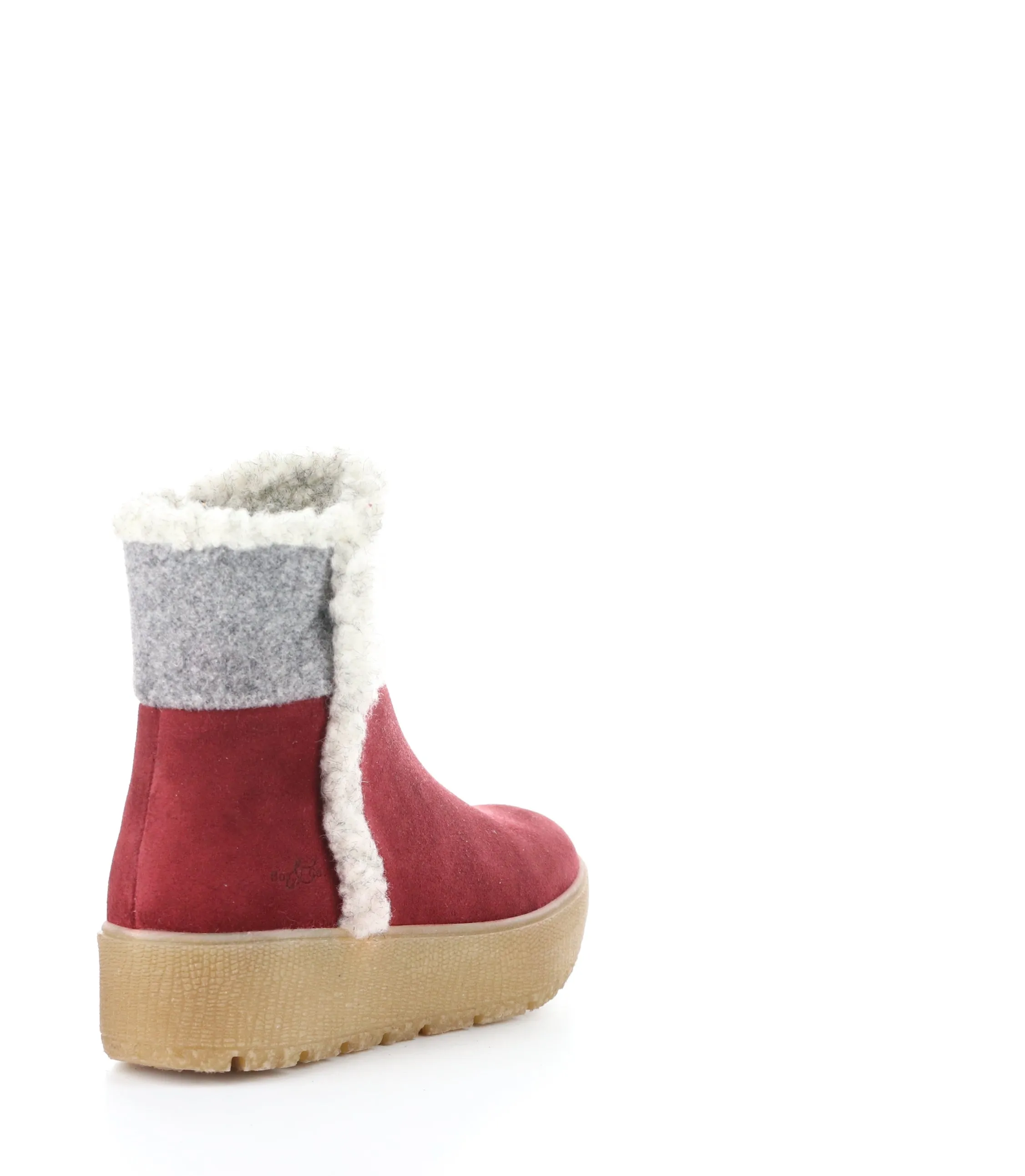 INTER RED/CREAM/GREY Round Toe Boots